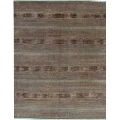 Striped Area Rug in Rust/Ivory/Brown