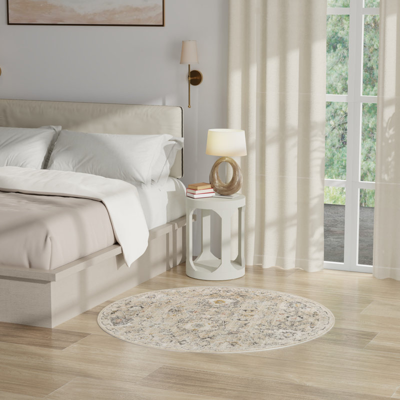 Okan Persian Area Rug, Round 4'