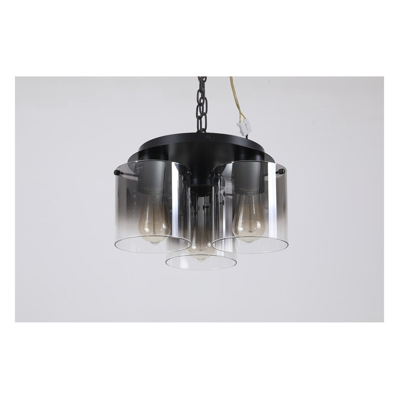 Tiburon Glass Flush Mount, Black