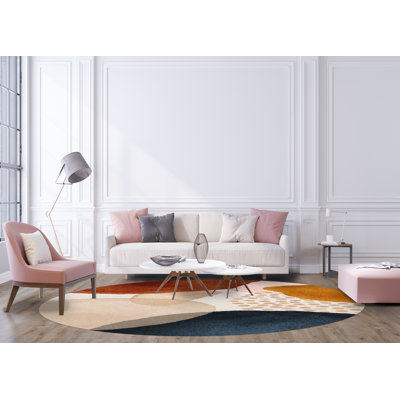 Rontavia Vinyl Machine Printed Area Rug