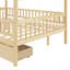 Lit en bois avec deux tiroirs