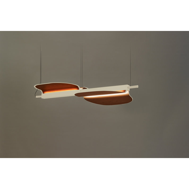 Omma 2 - Light LED Pendant, Matte Black, Natural Cherry