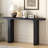 U_STYLE 60''Farmhouse Entryway Table With Large Countertop, Minimalism Sofa Table With Acacia Veneer , Elegance Console Table With Sturdy Square Legs,For Hallway, Living Room, And Foyer-124922093