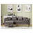 85" Chenille Tufted Sectional Sofa-106714695