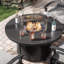 Table de foyer d'extérieur ronde 48 000 BTU avec pare-flammes en verre Dobbs