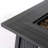 28-Inch Iron Square Propane Fire Pit Table