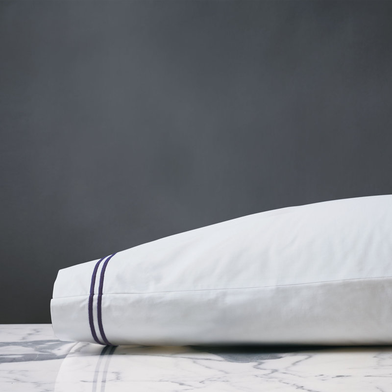 Enzo Egyptian Cotton Percale, King Pillowcase, Navy