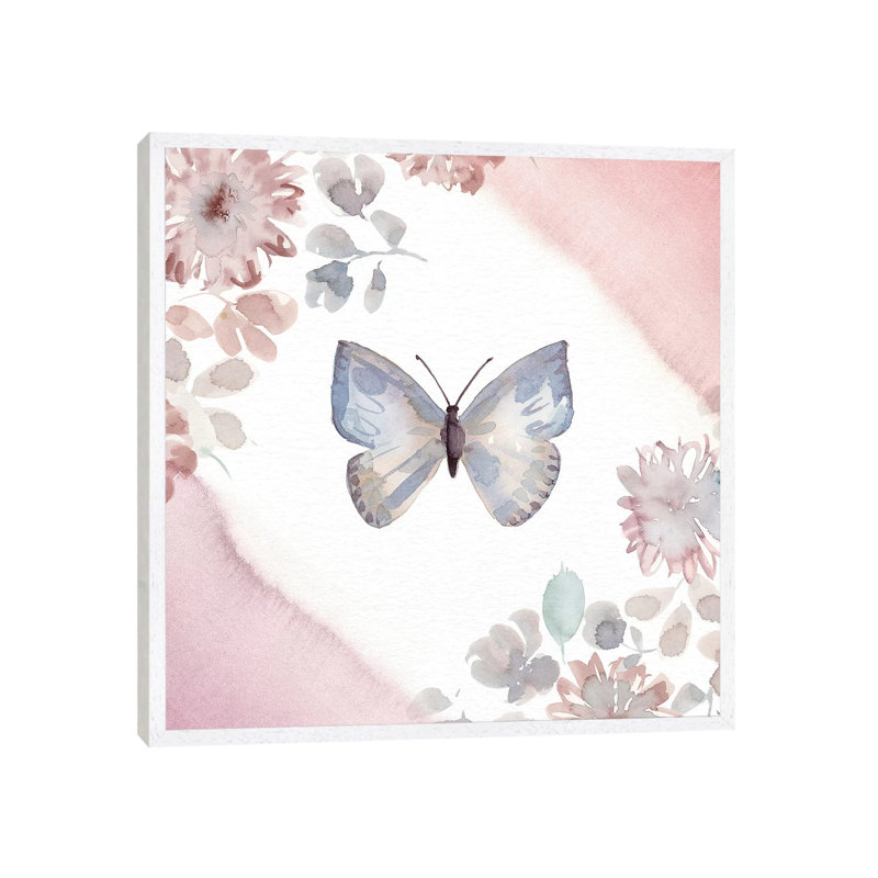 Purpose Butterfly II by Stephanie Ryan - Painting on Canvas, White Floater Framed, 66.04cm H x 66.04cm W x 3.81cm D