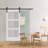 37'' x 84'' Solid + Manufactured Wood Glass without Installation Hardware Kit Barn Door