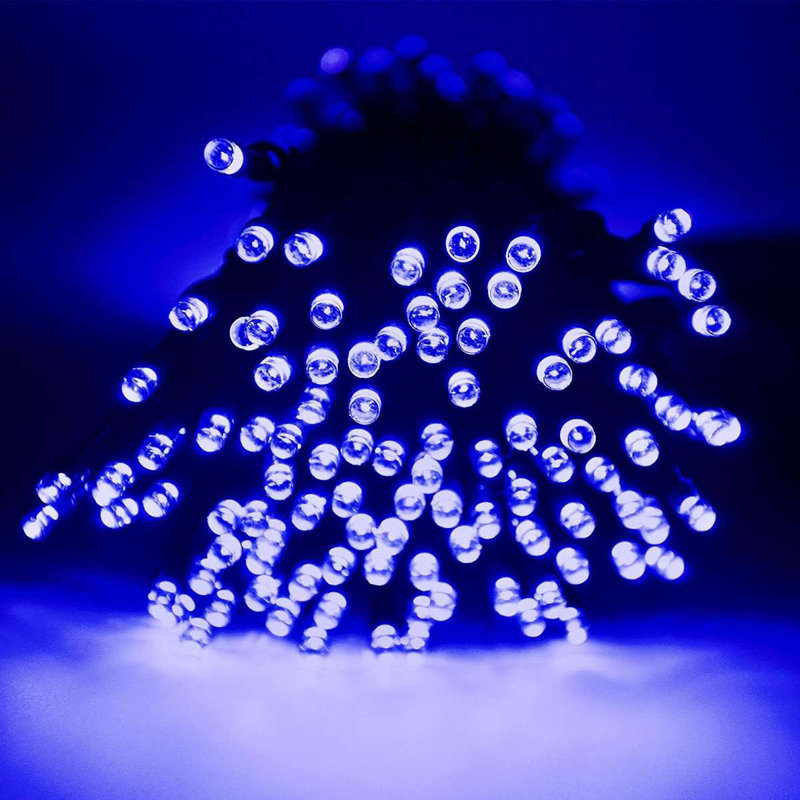 Jaada Outdoor 200 - Bulb 866'' Solar Powered LED Mini String Light, Blue