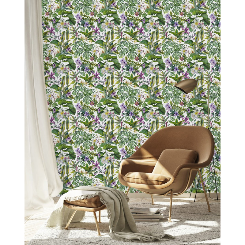 Itzak Peel & Stick Floral Wallpaper, 2.08' W x 10.42' L