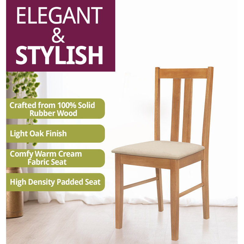 Cabezas 4 - Person Drop Leaf Rubberwood Solid Wood Dining Set