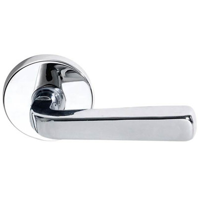 Sion Flat Passage (Hall & Closet) Door Lever with Round Rosette