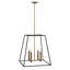 Burley Oak 4-Light Single Geometric Pendant-640473412