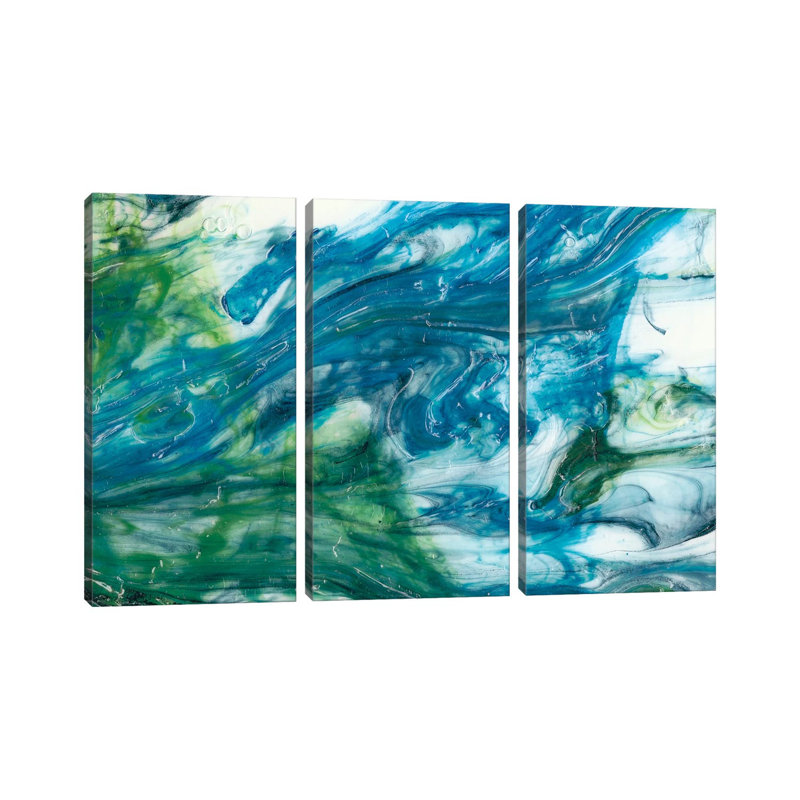 «Tidal Sweep I», ensemble d'art mural sur toile tendue (ensemble de 3)