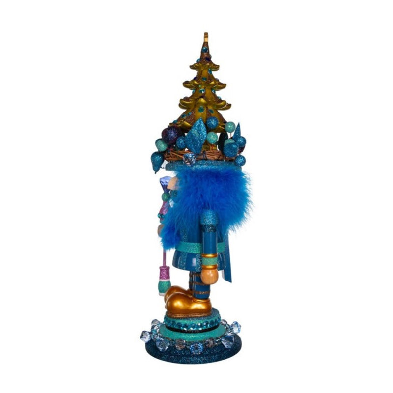 Collection casse-noisette en bois Kurt Adler Hollywood, bleu avec arbre, 18 po