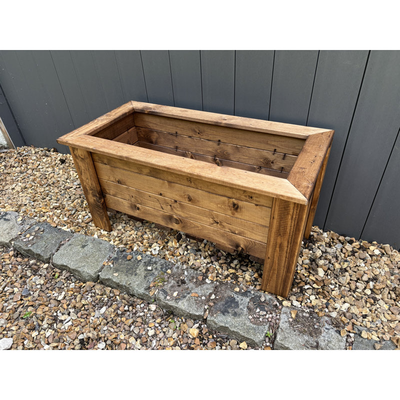 Gennoviva Handmade Wood Planter Box, 16.5cm H x 32.5cm W x 32.5cm D