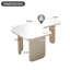 Table basse en L 34,7 po moderne, finition blanche, peinture multicouche, construction, espace pour la vie en appartement, construction améliorée, porteuse, facile à assembler