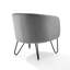 Fauteuil demi-tonneau en velours 25,5 po Livingston-1892632900
