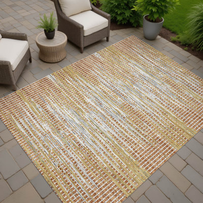 Tapis abstrait intérieur / extérieur lavable à la machine Chantille ACN2642