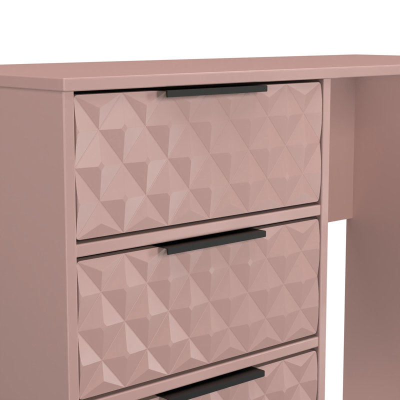 Tarkio 4 Drawer Vanity, Pink
