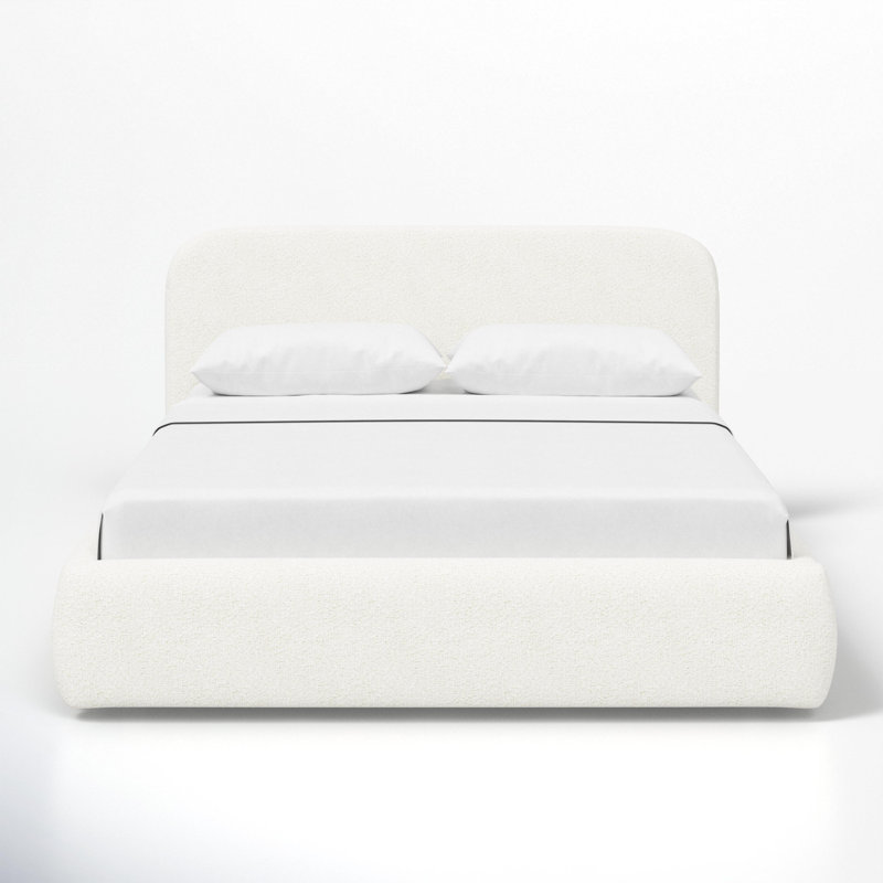 Lit plateforme 37 po Daphne, Blanc, Double