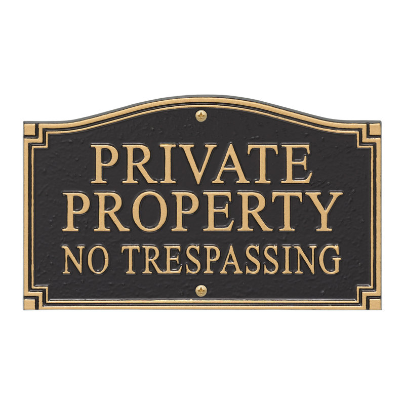 Private Property No Trespassing Garden Sign