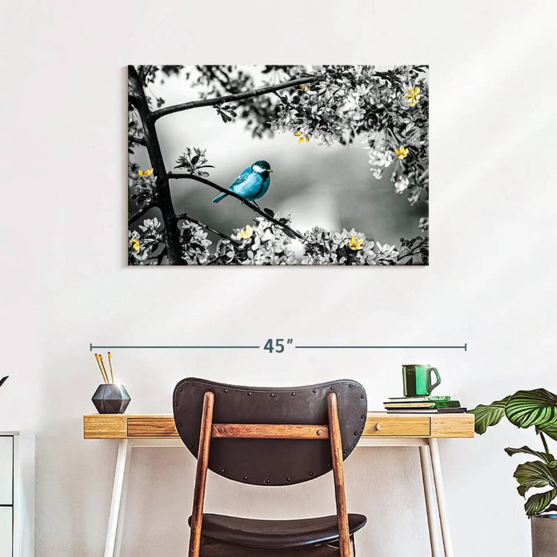 Brampt Blue Tit Pop, 24" H x 36" W