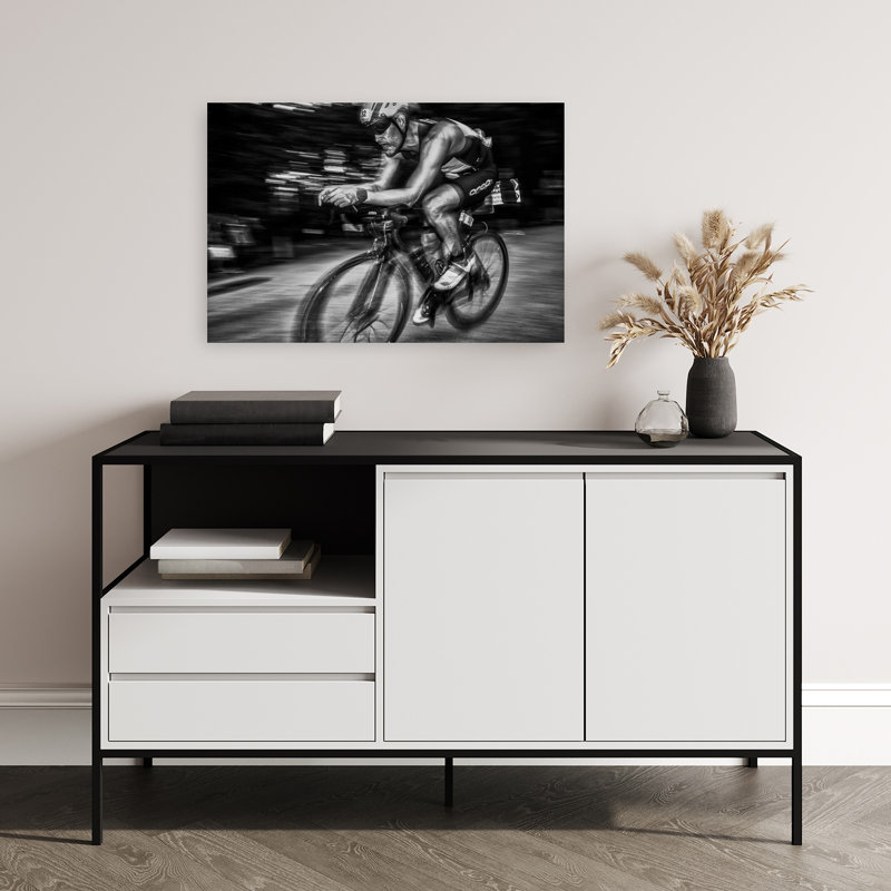 «Triathlete Speed Blur», reproduction d'art murale contemporaine, 16" H x 24" W