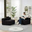 Canapé modulaire courbé en chenille avec 2 coussins-652572272