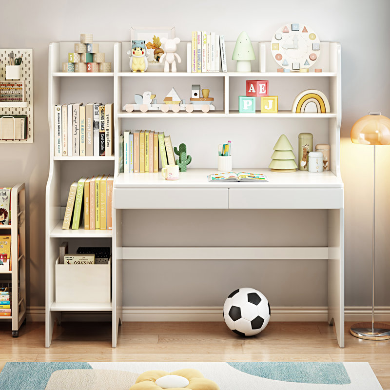 Gribble 51.2'' Kids Desk Writing Desk Children Study Learning Desk, White