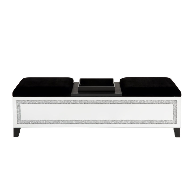 Banc de rangement rembourré Tiesha