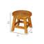 Escabeau sculpté en bois, floral, naturel-479488101