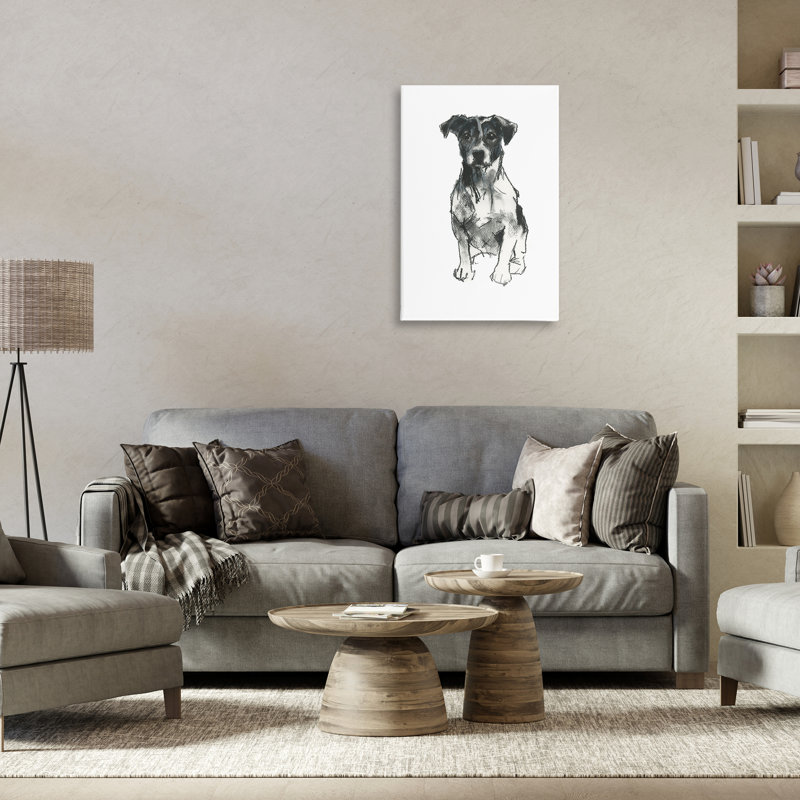 Dessin de chien Minimal par Cartissi, H 30 po x l 20 po