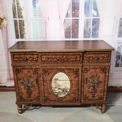 Buffet brun massif et bois manufacturé