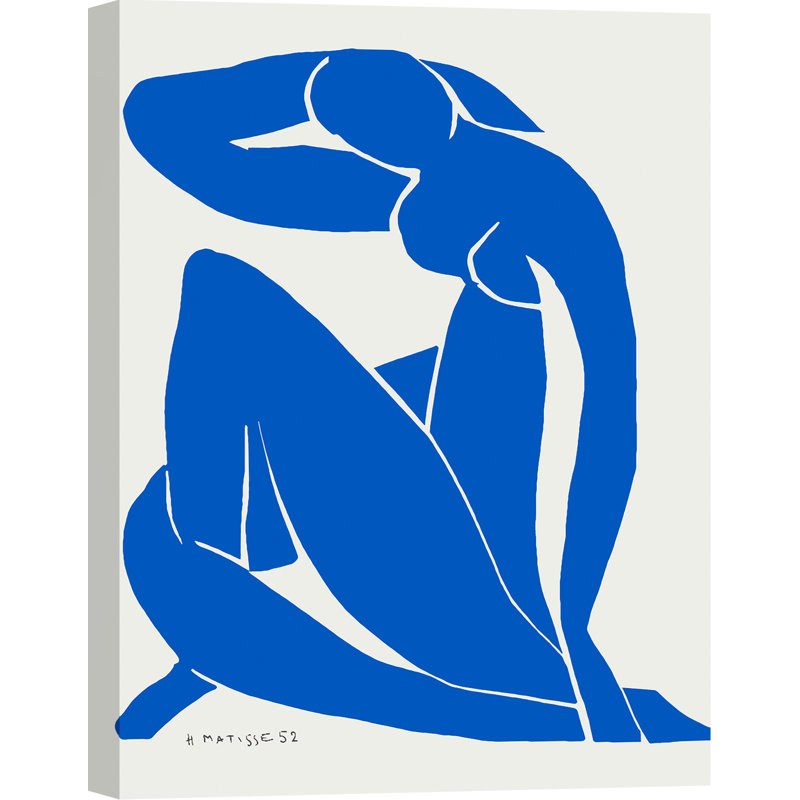 3HM7476 Blue Nude II by Henri Matisse - Wrapped Canvas Print, 100cm H x 70cm W