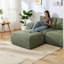 Canapés à compression, grand canapé modulaire moderne en chenille de 115 pouces pour la maison