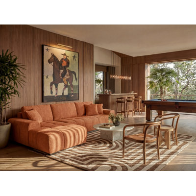 Shared Space Sectional - Rust