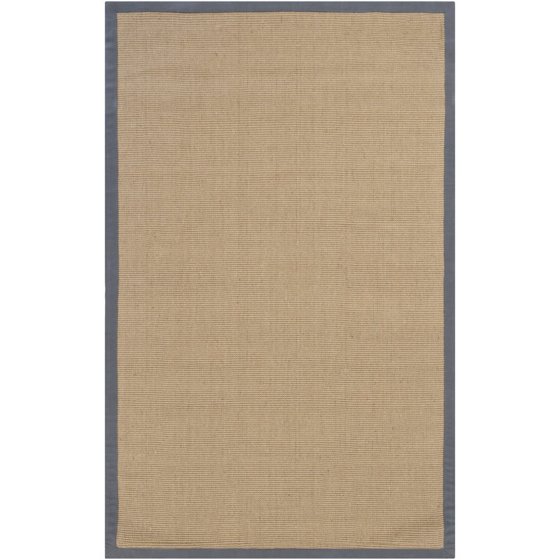 Wroblewski Hand Woven Jute Brown Gray Solid Color Area Rug, Rectangle 8' x 10', Brown/Gray