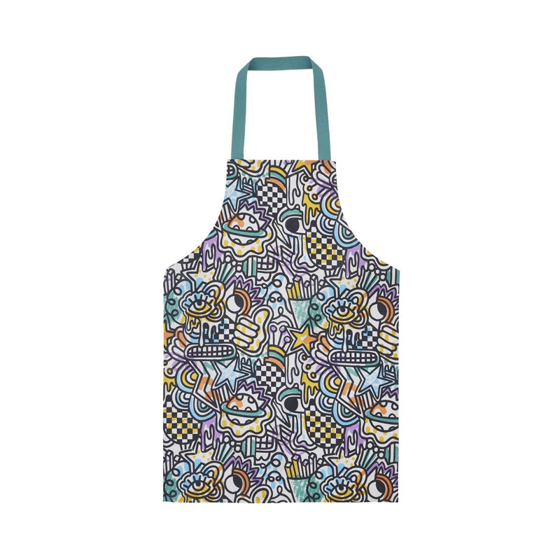 Graffiti Abstract Cotton Bib Apron