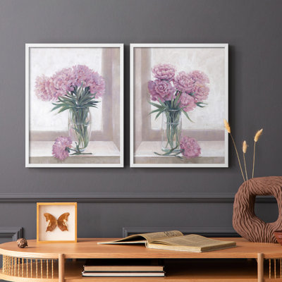 Impression encadrée I-Premium de Windowsill Floral - prête à être accrochée - aucun clou requis - aucun clou requis