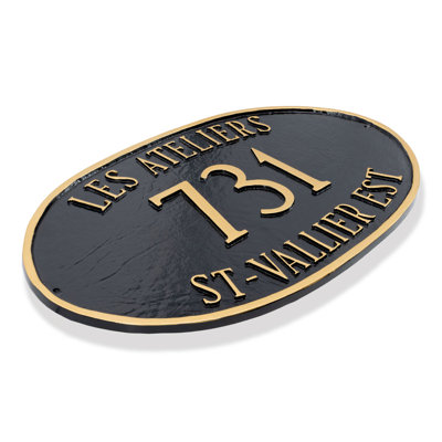 Montgomery 3-Line Wall Address Plaque
