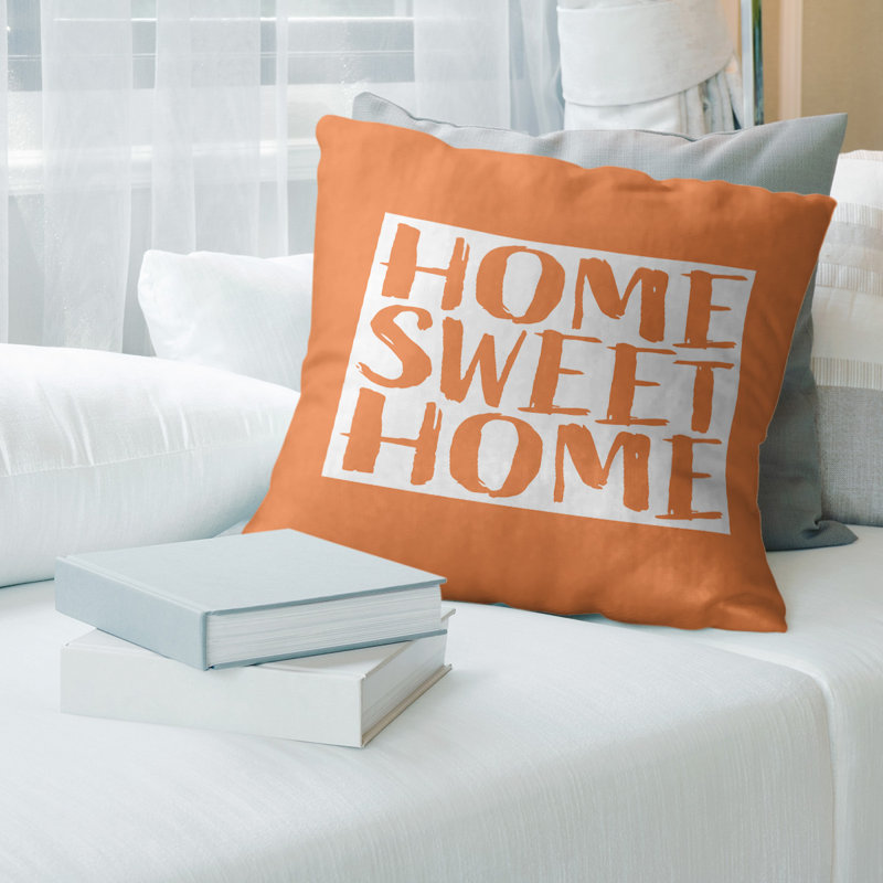 Coussin décoratif home, H 14 po x l 14 po, Colorado, Orange