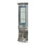 Vitrine 76,6 po de large avec tablette en verre couleur champagne