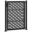 Barrière de jardin vidaXL noire en forme de croix en acier de 105 x 130 cm-113055263-113055260