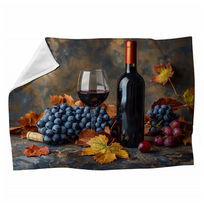 Wine Machine Printed Throw Blanket