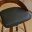 Ensemble de 2 tabourets de bar, tabourets de bar pivotants à dossier bas, chaises de bar en bois avec coussin moelleux, siège d'une hauteur de 25 po (noir, comptoir de 25 po)-1436493672