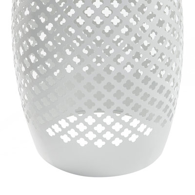 Table d'appoint ronde en dentelle, table d'appoint en fer, table de bout compacte moderne