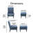 Elle Decor Olivia Upholstered Accent Chair with Foot Rest Ottoman-25951754