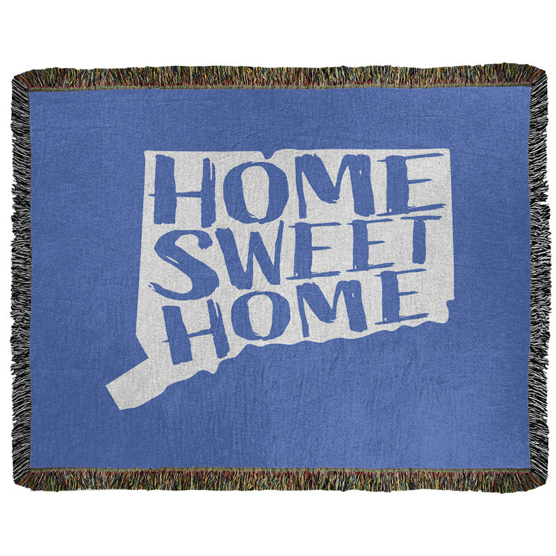 Jeté en coton tissé connecticut doux, l 50 po x L 60 po, Bleu